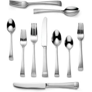 Lenox 863540 Federal Platinum 20-Piece Flatware Set, Service For 4 (Platinum, 20-Piece)(Frosted)