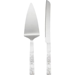 Lenox 886923 Silver Peony 2-Piece Dessert Set