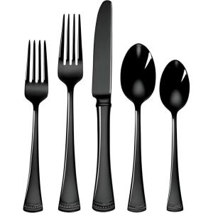 Lenox 893677 Portola Black 20-Piece Flatware Set