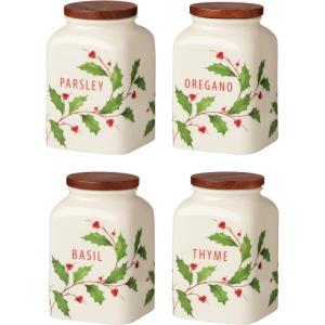 Lenox 894179 Holiday Train 5-Piece Serving Set, Christmas Decor(Spice Jars  Cooking)