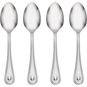 Lenox 894745 French Perle Salad Forks, Set Of 4(Dinner Spoons  Set Of 4)