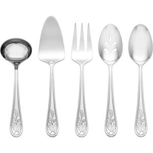 Lenox 897916 Holiday 5-Piece Hostess Set, Christmas Serveware Set, Serving Utensils(Hostess Set)