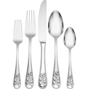 Lenox Bratton 65-Piece Flatware Set, 9.85 LB, Metallic(Chestnut Ridge)