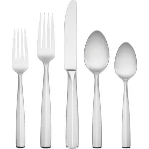 Lenox Bratton 65-Piece Flatware Set, 9.85 LB, Metallic(Lachlan)