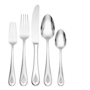 Lenox Bratton 65-Piece Flatware Set, 9.85 LB, Metallic(Noella)