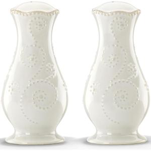 Lenox French Perle White Tall Salt and Pepper Set –