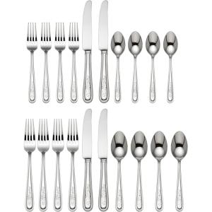 Lenox Opal Innocence Flatware 5-Piece Place Setting – , Silver(20-Piece Set)