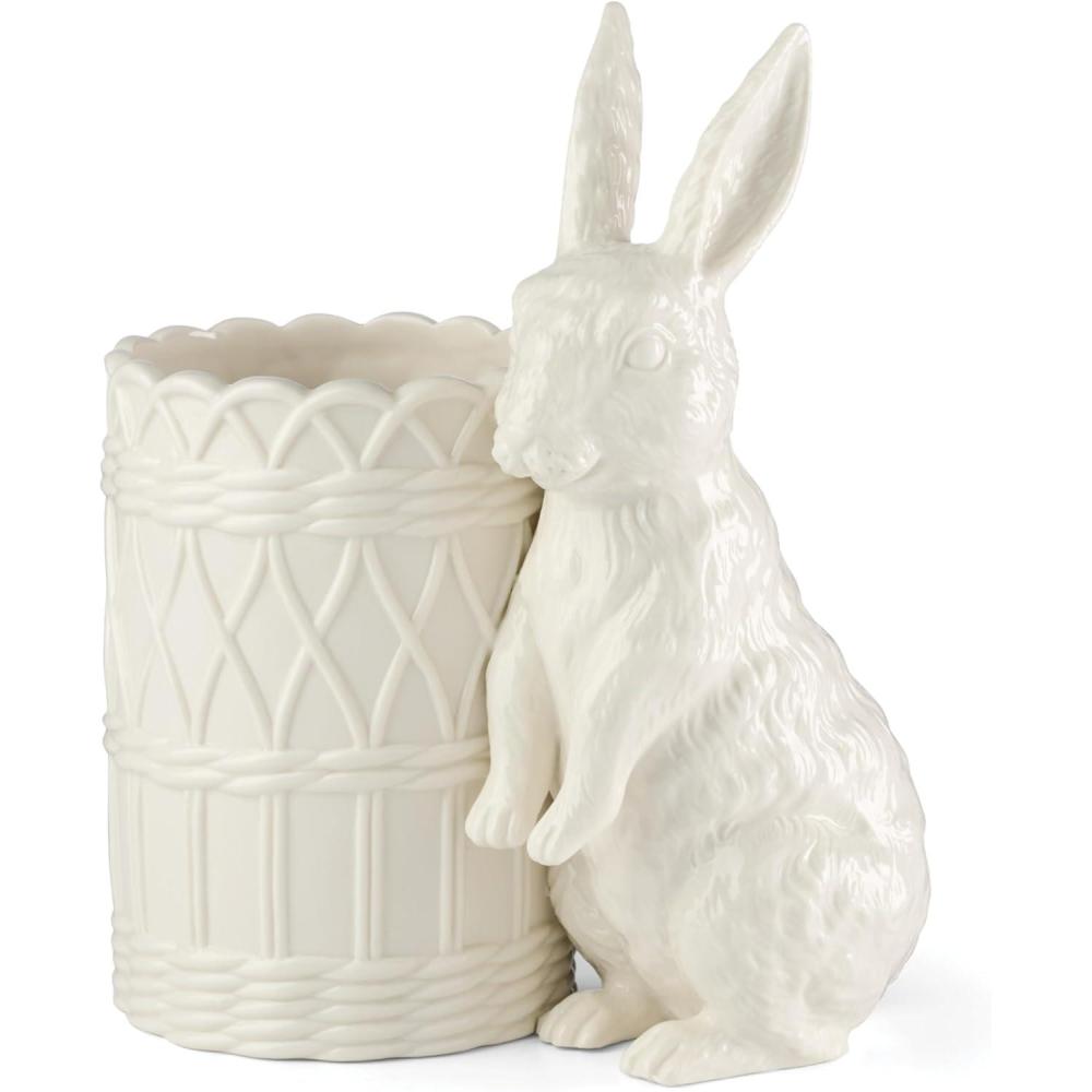 imageLenox 897159 Wicker Creek Bunny Vase Easter Home Decor
