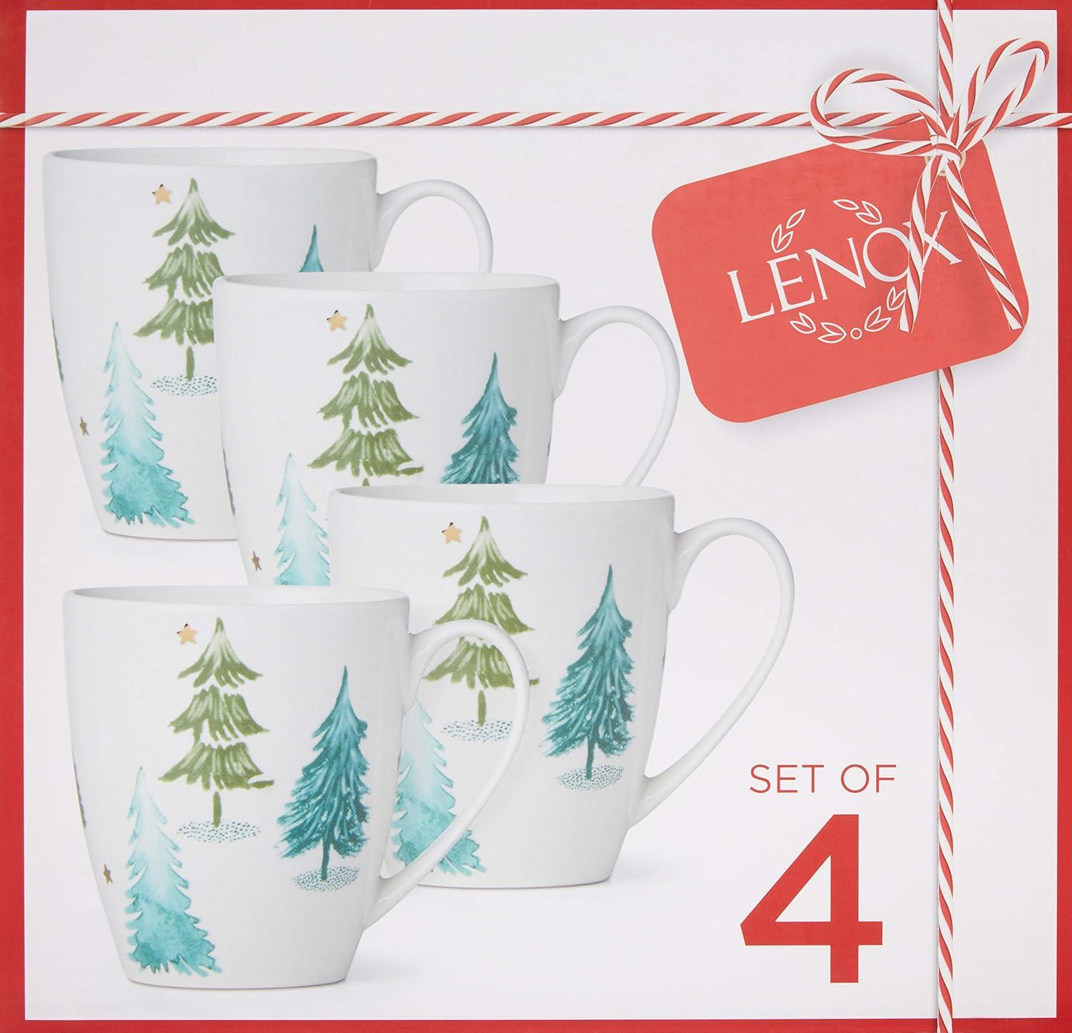 imageLenox 880069 Balsam Lane 4Piece Mug Set Christmas Drinkware Holiday HostingMugs Set of 4