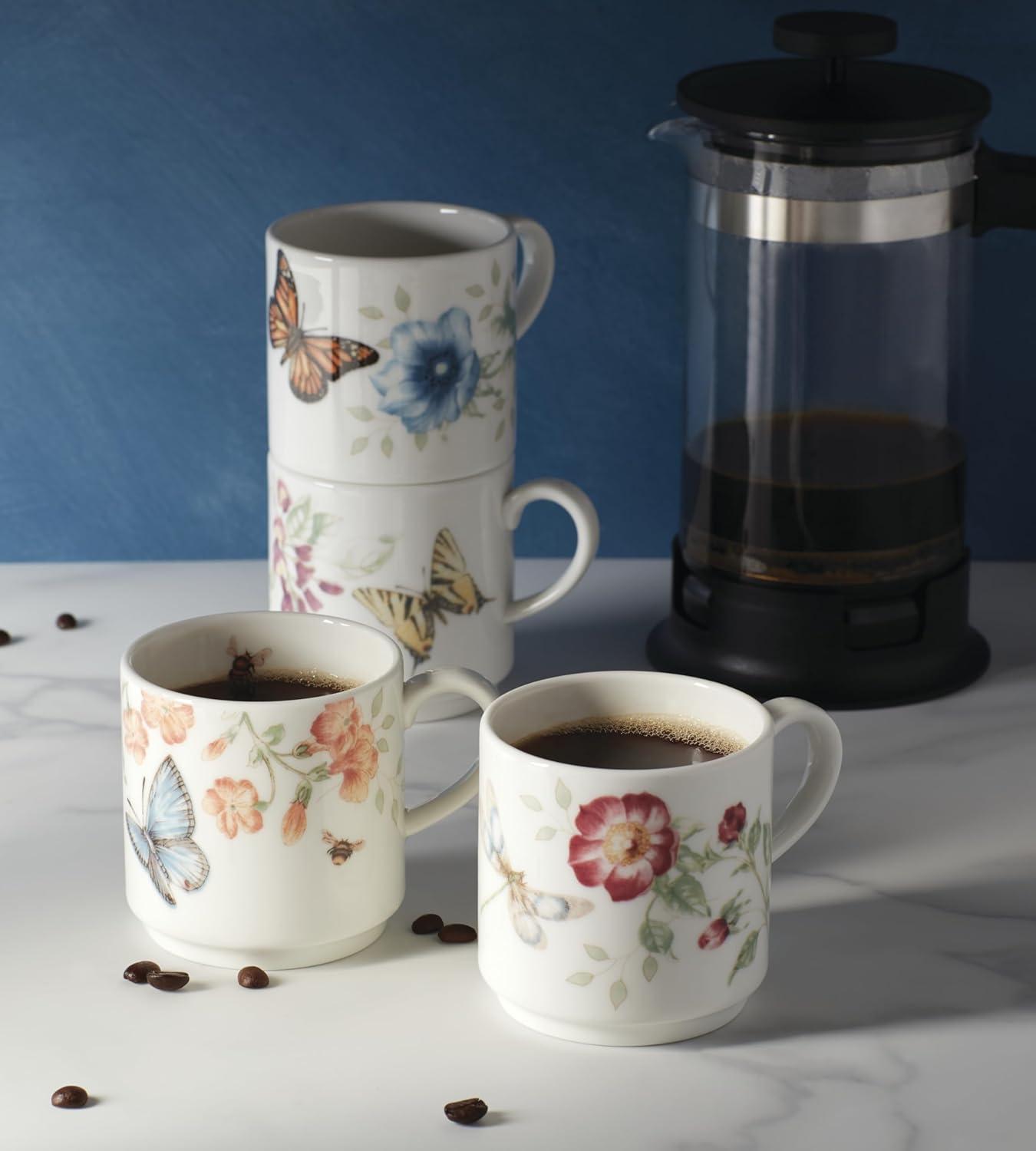 imageLenox 890451 Butterfly Meadow 4Piece Stacking Mug Set