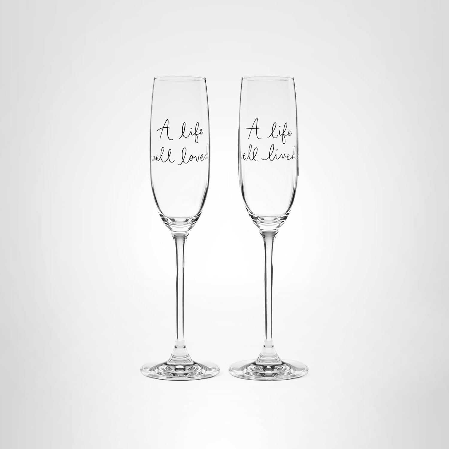 imagekate spade new york Charmed Life 2Piece Toasting Flutes ClearToasting Flutes