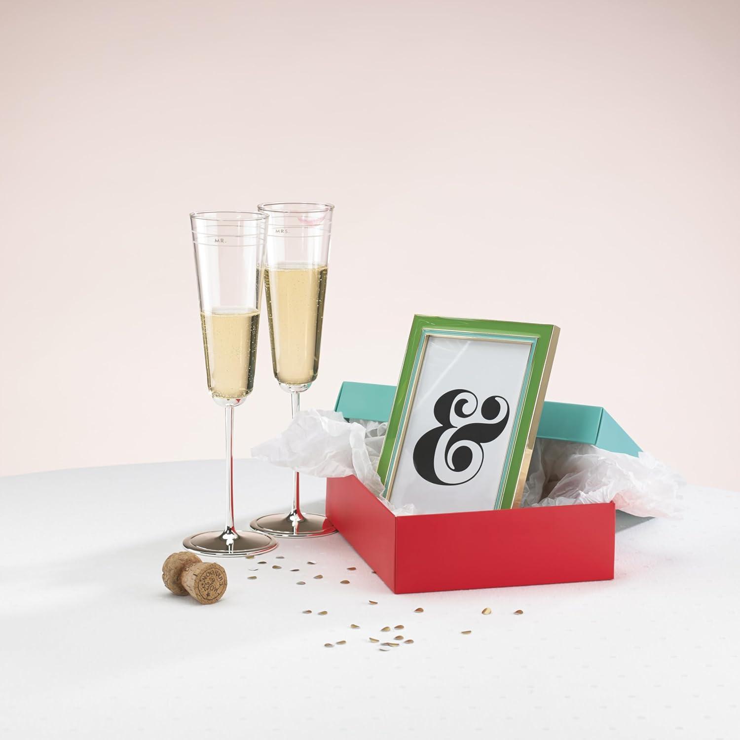 imagekate spade new york Darling Point Mr and Mrs 2piece Champagne Flute Set