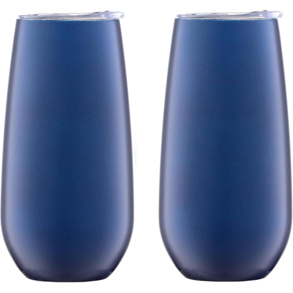 imageCambridge 6 Oz Navy Champagne Flutes Set Of 2 2 Count No Color