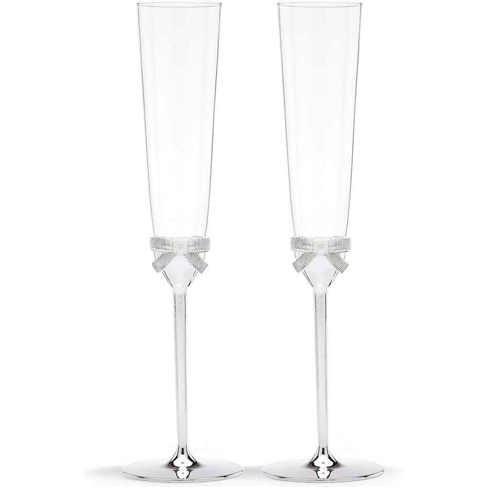 imageKate Spade New York Grace Avenue 2Piece Champagne Flute Set 2 Count Pack of 1 Metallic