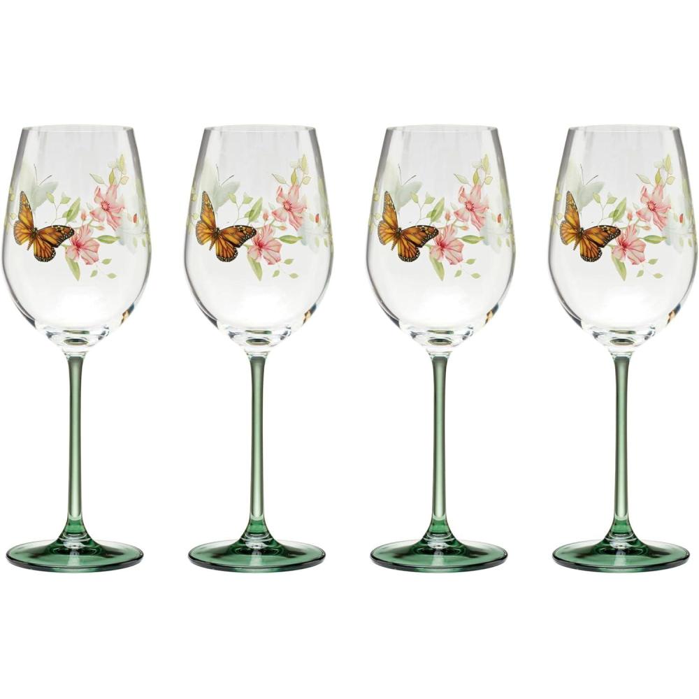 imageLenox 896701 Butterfly Meadow Stemless Wine Glasses Set of 4Wine Glasses