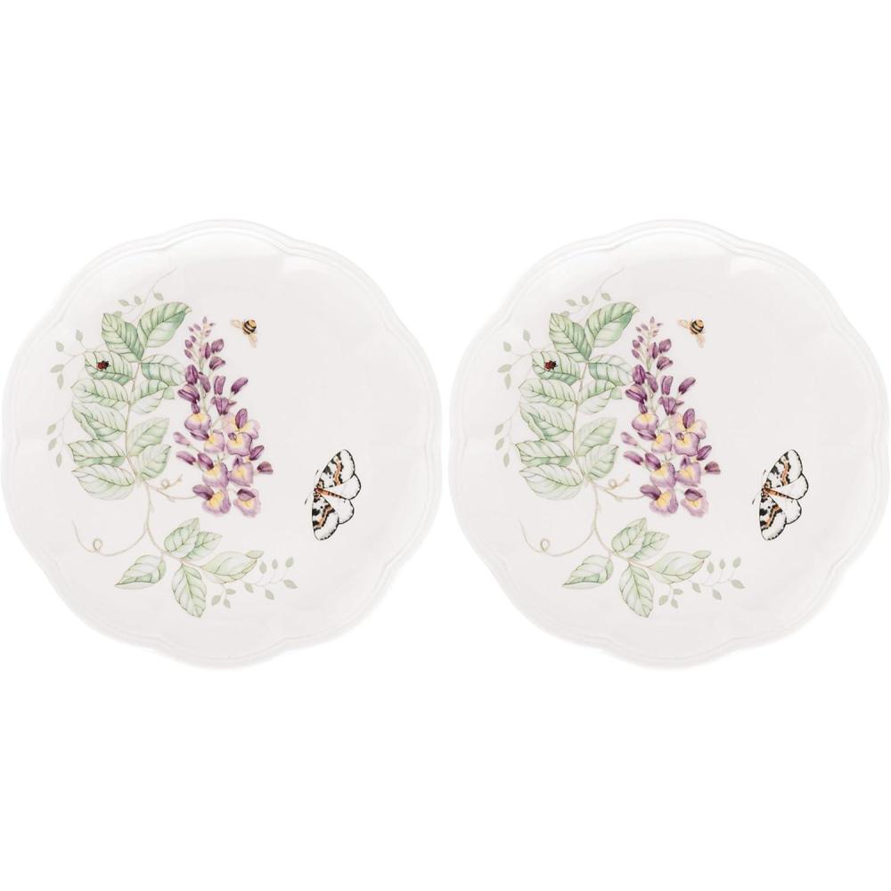 imageLenox Porcelain Meadow Cup and Saucer 13 LB Blue Butterfly1 Count Pack of 2