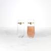Kate Spade New York Love 2-Piece Stemless Toasting Flutes, 0.75 LB, Clear