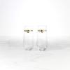 Kate Spade New York Love 2-Piece Stemless Toasting Flutes, 0.75 LB, Clear