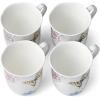 Lenox Butterfly Meadow Hydrangea 4-Piece Porcelain Mug Set, 4 Count (Pack of 1), Multi(12 Ounces (Pack of 6))