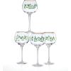 Lenox Drinkware, Holiday 4-Piece Wine Balloon Glass Set, Set Of 4, 14 Fl Oz Capacity, Made From Glass, Festive Red Christmas Design, Hand Wash Only, Christmas Decorations, Winter Decor (4 Piece)