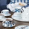 Lenox Porcelain Blue Bay 4-Piece Espresso Cup & Saucer Set, 2.45 LB