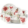 Lenox 884474 Butterfly Meadow Holiday 4-Piece Mug Set, 12 Fl Oz, 3.25 x 4.25-Inch, Christmas Dinnerware, Hosting(18-Piece Dinnerware Set)