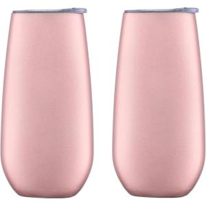 Cambridge 6 Oz Pink Champagne Flutes, Set Of 2, 2 Count, No Color
