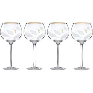 Lenox 886857 Holiday Gold 4-Piece Balloon Glass Set, Christmas Dinnerware, Hosting