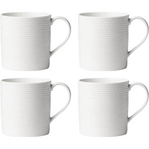 Lenox 894664 LX Collective White Mugs, Set of 4, 10 oz(Mugs  Set of 4)