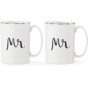 kate spade new york Bridal Party 2-Piece Champagne Flute Set(Mug Set  Mr. & Mr.)