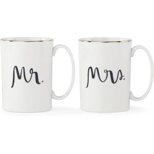 kate spade new york Bridal Party 2-Piece Champagne Flute Set(Mug Set  Mr. & Mrs.)
