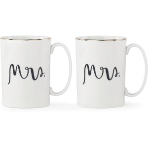 kate spade new york Bridal Party 2-Piece Champagne Flute Set(Mug Set  Mrs. & Mrs.)
