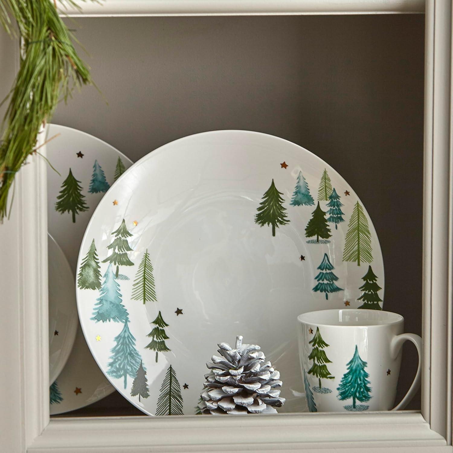 imageLenox 882060 Balsam Lane Serving Turkey Platter Christmas Hosting12Piece Dinnerware Set