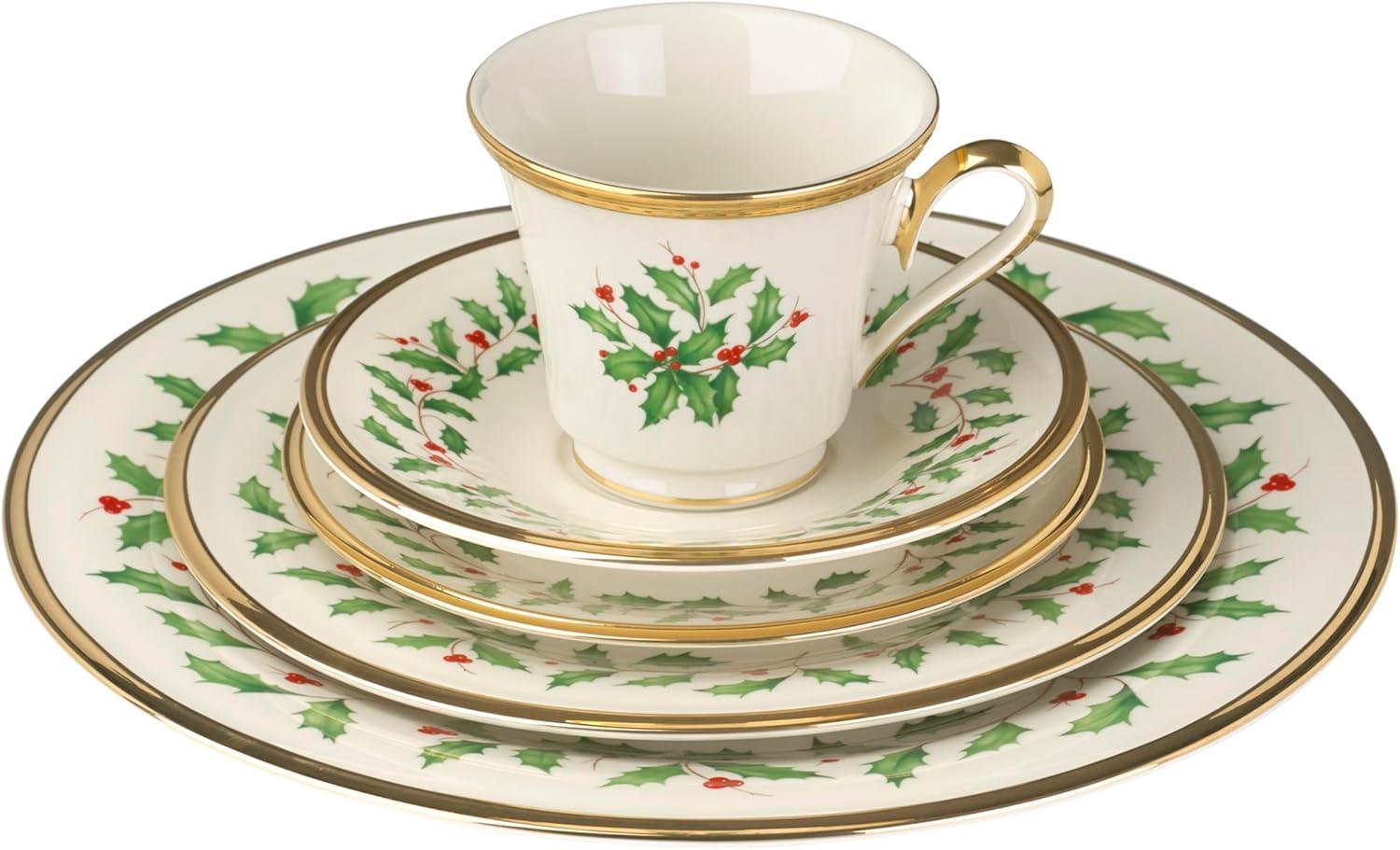imageLenox 893172 Holiday 12Piece Plate and Bowl Set Christmas Dinnerware Hosting5Piece Placesetting