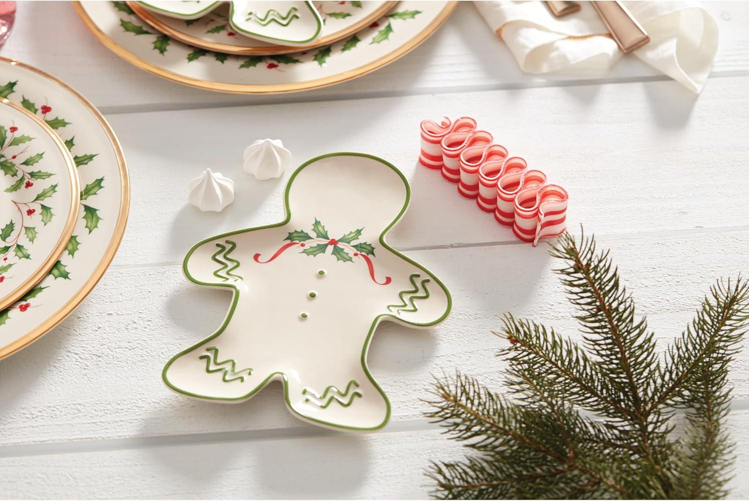 imageLenox 893172 Holiday 12Piece Plate and Bowl Set Christmas Dinnerware HostingAccent Plate Gingerbread
