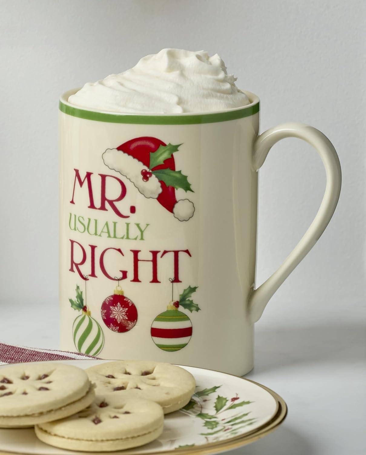 imageLenox 893172 Holiday 12Piece Plate and Bowl Set Christmas Dinnerware HostingMugs Set of 2 Mr Mrs