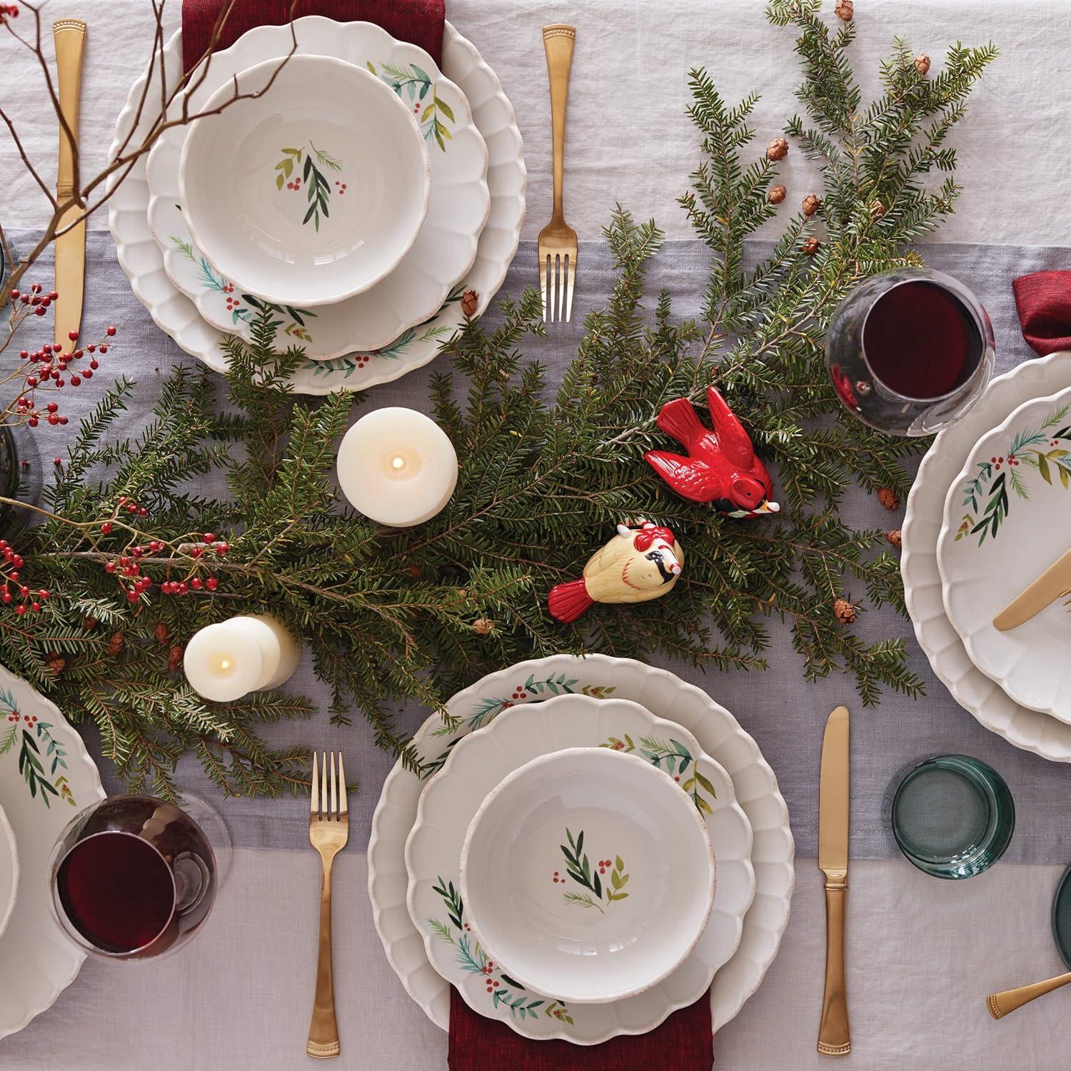 imageLenox 894194 French Perle Berry AllPurpose Bowls Set of 4 White Christmas Drinkware Holiday Hosting