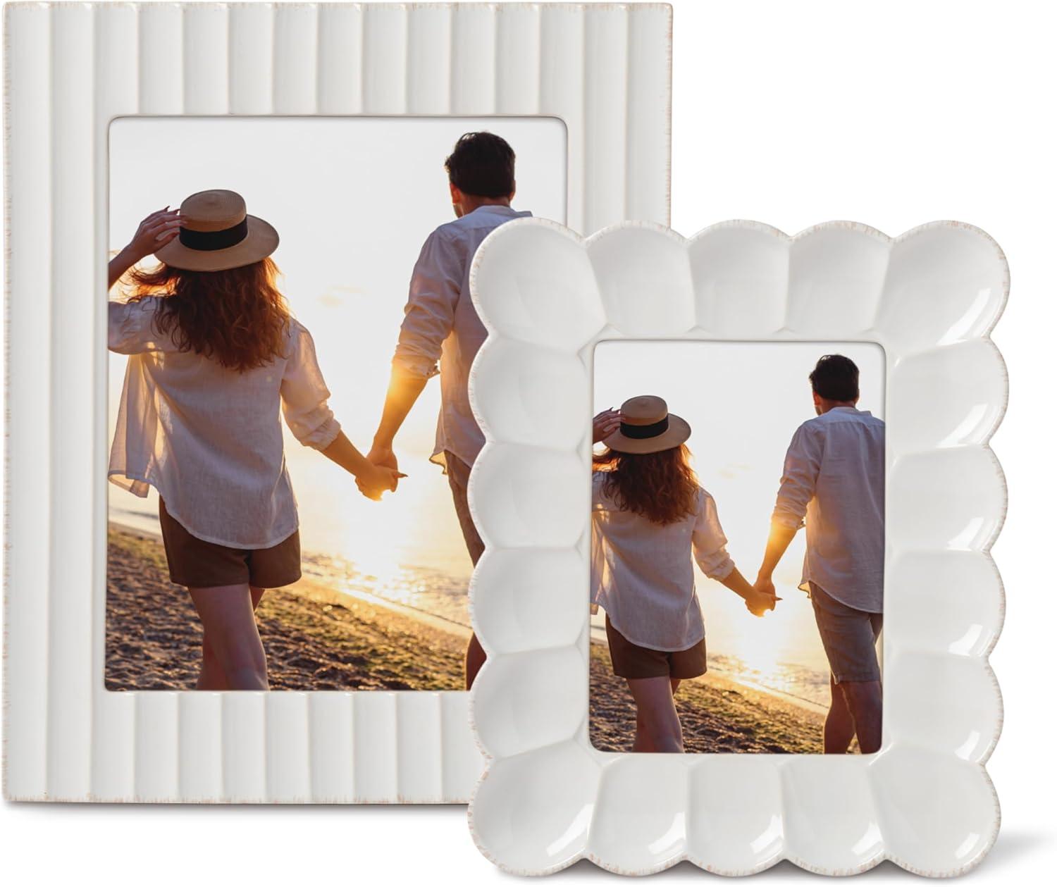 imageLenox 895081 French Perle Scallop Cylinder Vase8x10 Picture Frame