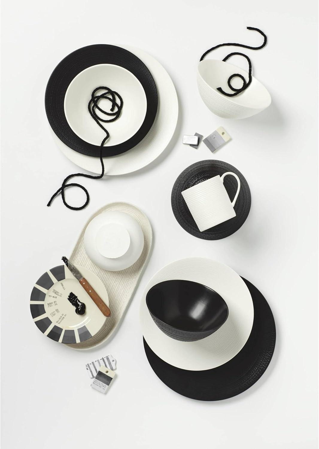 imageLenox 895250 Lx Collective Black 12Piece Set White12Piece Dinnerware Set