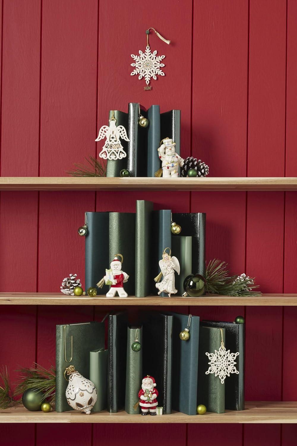 imageLenox 895775 2024 Together Forever Ring Box Ornament ChristmasGemmed Snowflake