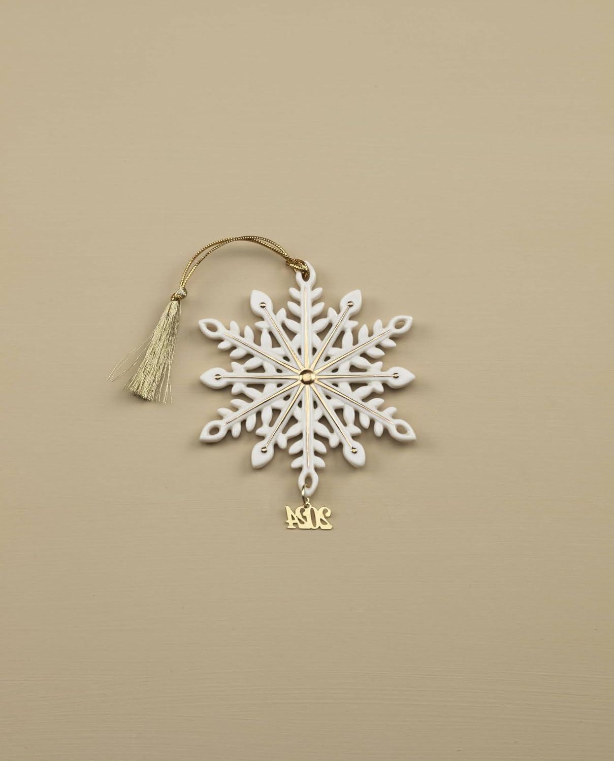 imageLenox 895775 2024 Together Forever Ring Box Ornament ChristmasGemmed Snowflake