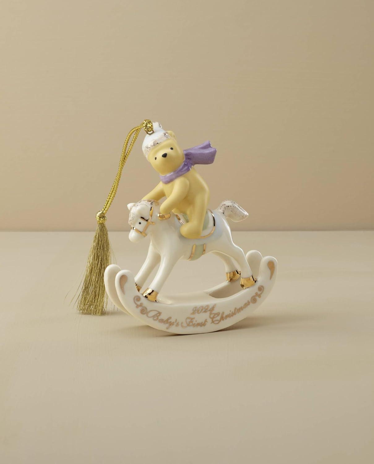 imageLenox 895775 2024 Together Forever Ring Box Ornament ChristmasWinnie the Pooh Babys First Christmas