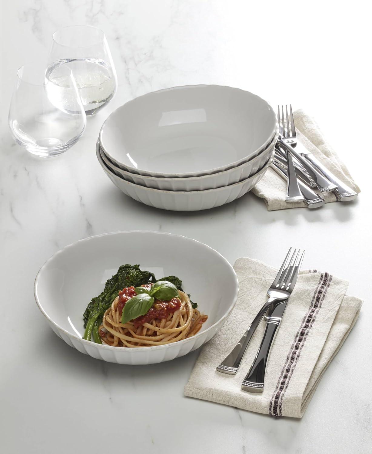 imageLenox 897193 French Perle Scallop Pasta Bowls Set of 4