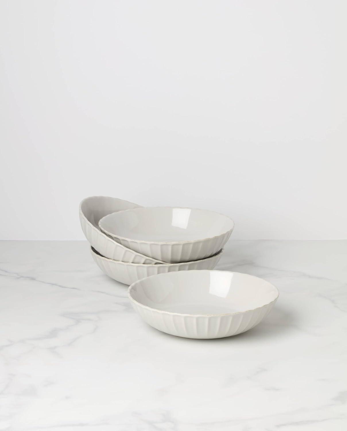 imageLenox 897193 French Perle Scallop Pasta Bowls Set of 4
