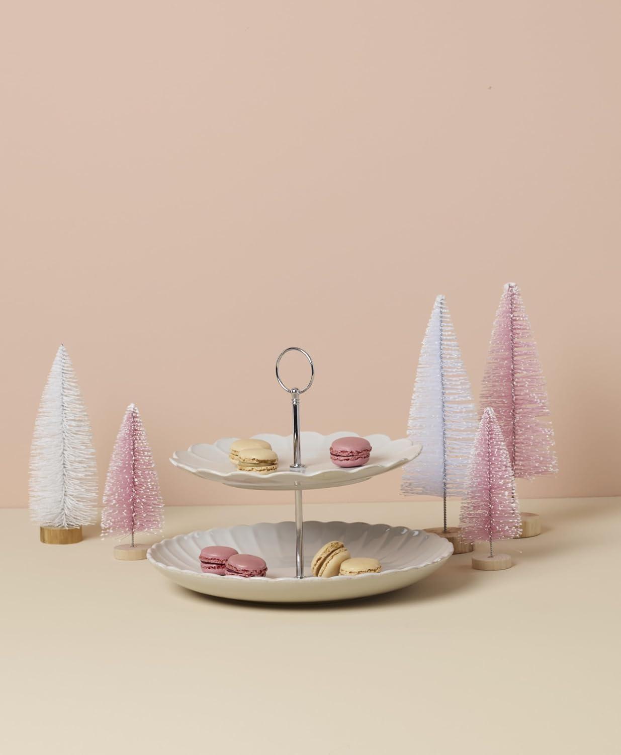 imageLenox 897195 French Perle Scallop White 2Tier Server