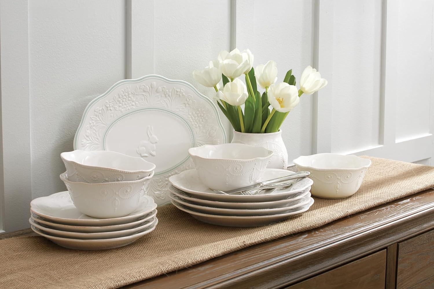 imageLenox French Perle 12Piece Dinnerware Set White with Accent Plates