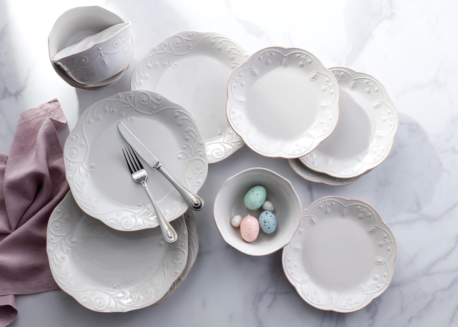 imageLenox French Perle 12Piece Dinnerware Set White with Accent Plates