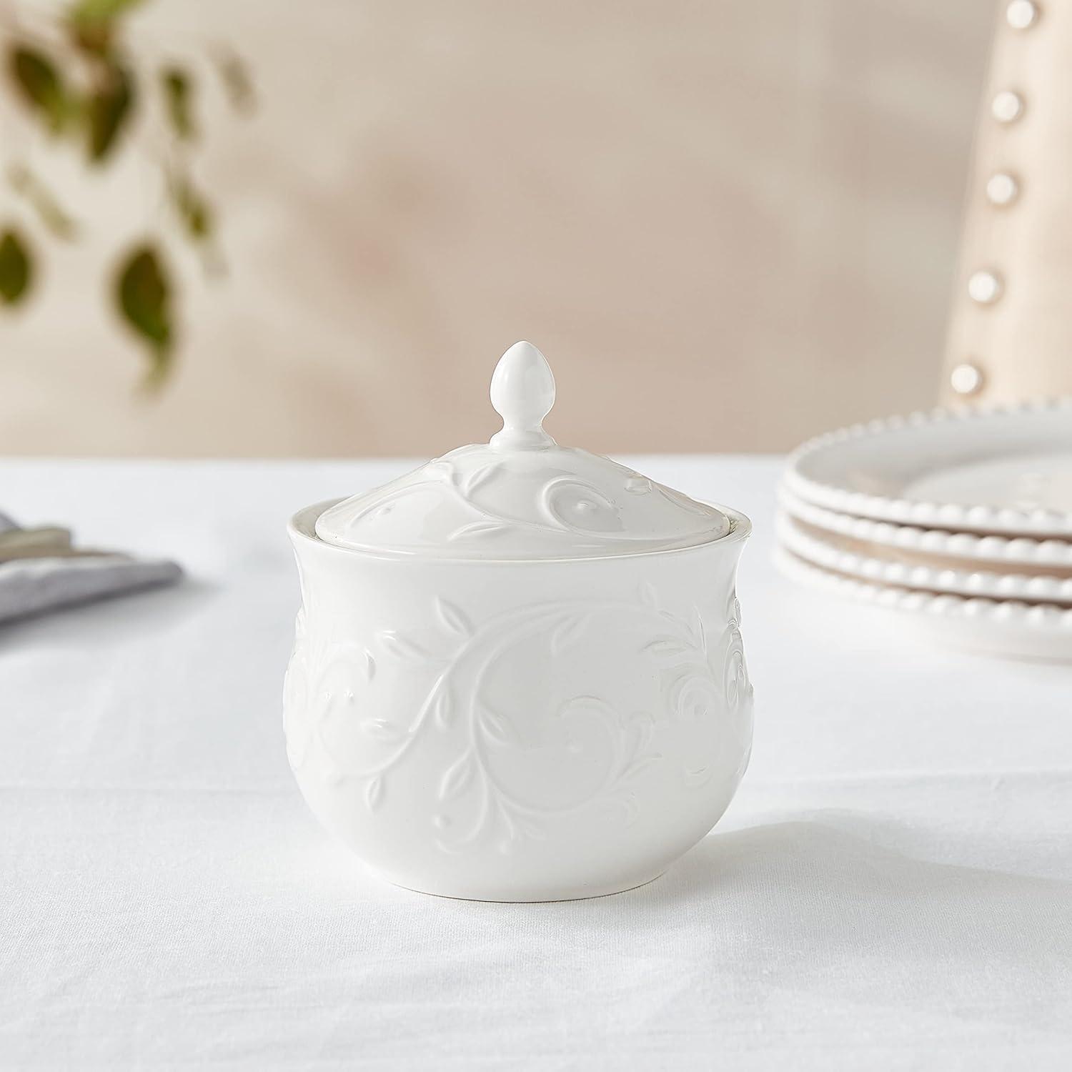 imageLenox Opal Innocence Carved Sugar Bowl White