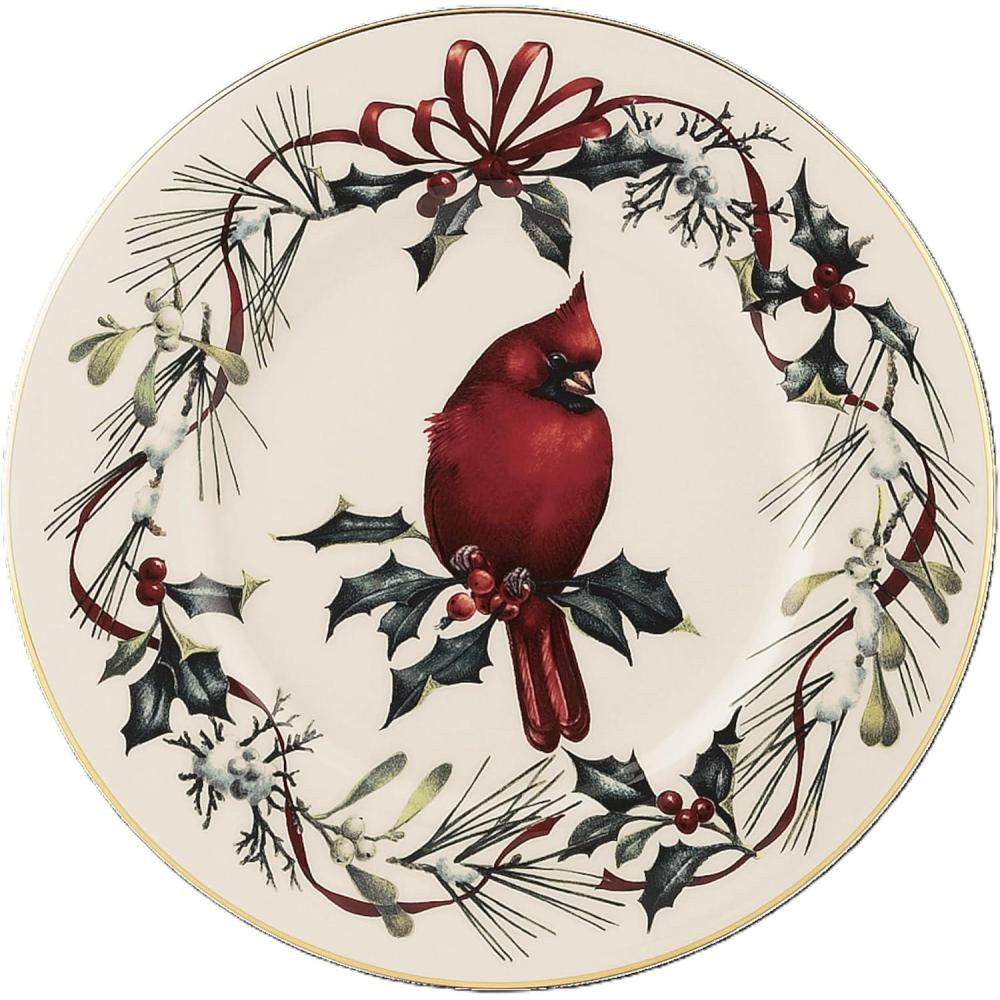 imageLenox 6049753 Winter Greetings Accent Plate Christmas Dinnerware