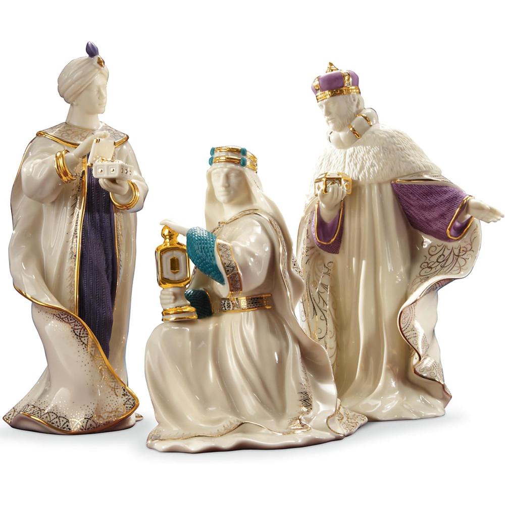 imageLenox 6399943 First Blessing Nativity Three Kings Figurine Set